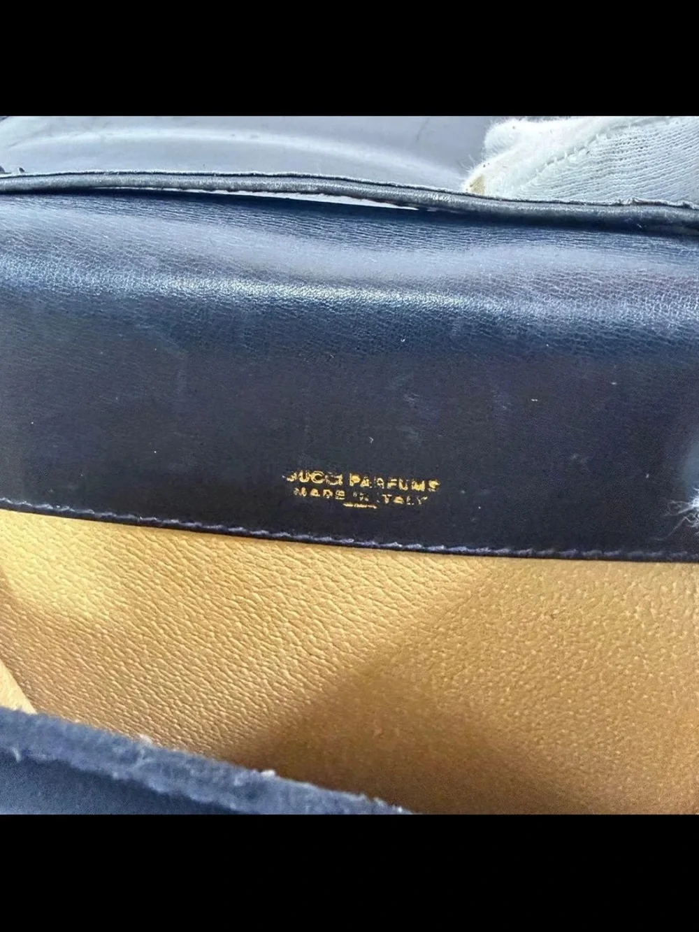Gucci Black Suede Messenger Bag with Red & Blue Web Stripe